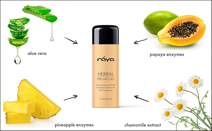 RAYA Herbal Facial Peeling Gel (110) | Gentle and Soft Exfoliator for Oily Skin | Helps Minimize Pores and Brighten Complexion-Velvo Beauty