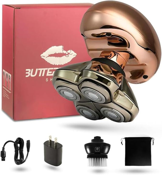 Skull Shaver Butterfly Kiss Pro (Rose Gold): Best Electric Shaver for Bikini, Leg, Body Shaving-Velvo Beauty