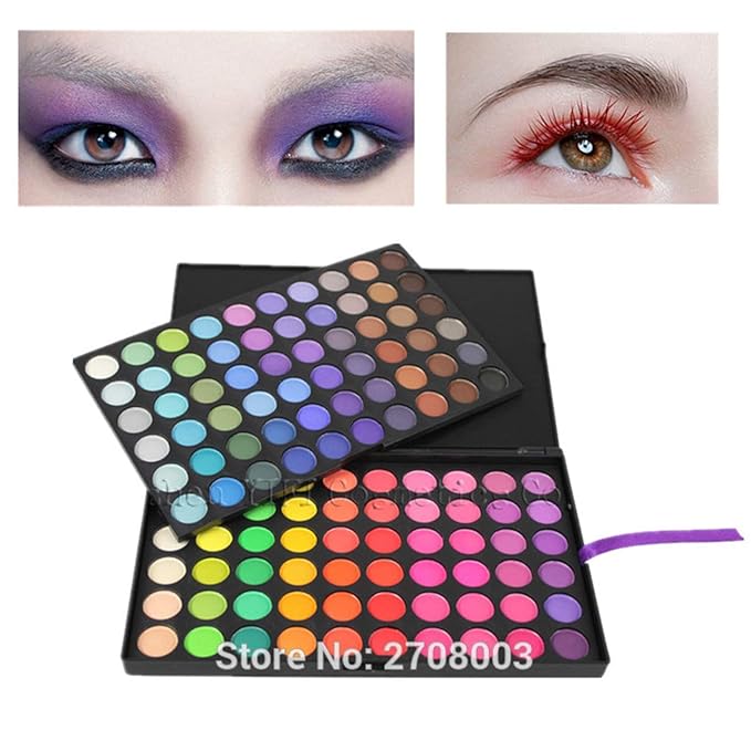 Pro 120 Colors Shimmer and Matte Eyeshadow Makeup Palette Cosmetic Contouring Kit #1 - Ideal for Professional and Daily Use-Velvo Beauty
