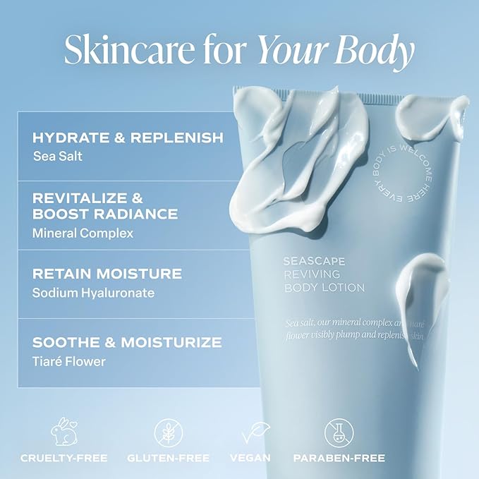 Saltair Body Lotion - 2 Pack Moisturizing Lotion For Dry Skin. Seascape Scented Hydrating Body Cream with Nourishing Moisturizer Formula. Skin Care for Women and Men. 2x 10oz Tubes-Velvo Beauty