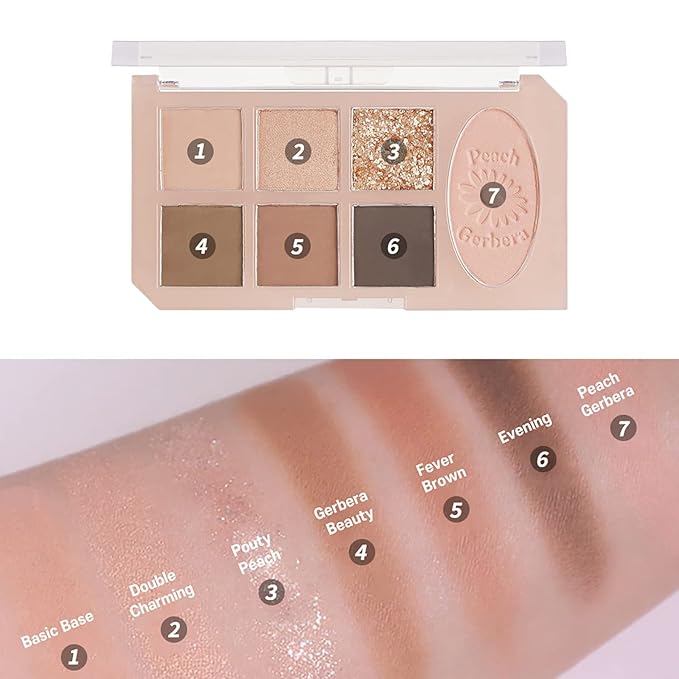 ETUDE Play Tone Eyepalette | From Eye To Cheeks | Palette With Easy Color Matching For All | Various Texture From Sheer Matte To Wet Glitters | K-beauty (Peach Gerbera)-Velvo Beauty