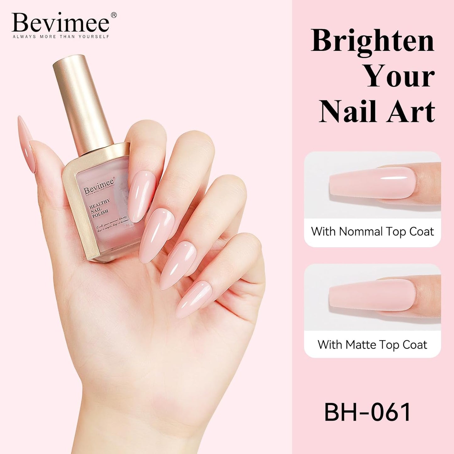 Nail Polish Nude Pink Quick Dry Sheer Color Nail Lacquer Non Gel Long Lasting Regular Fast Dry Fingernail Polish DIY Salon Gift For Women 12ML-Velvo Beauty
