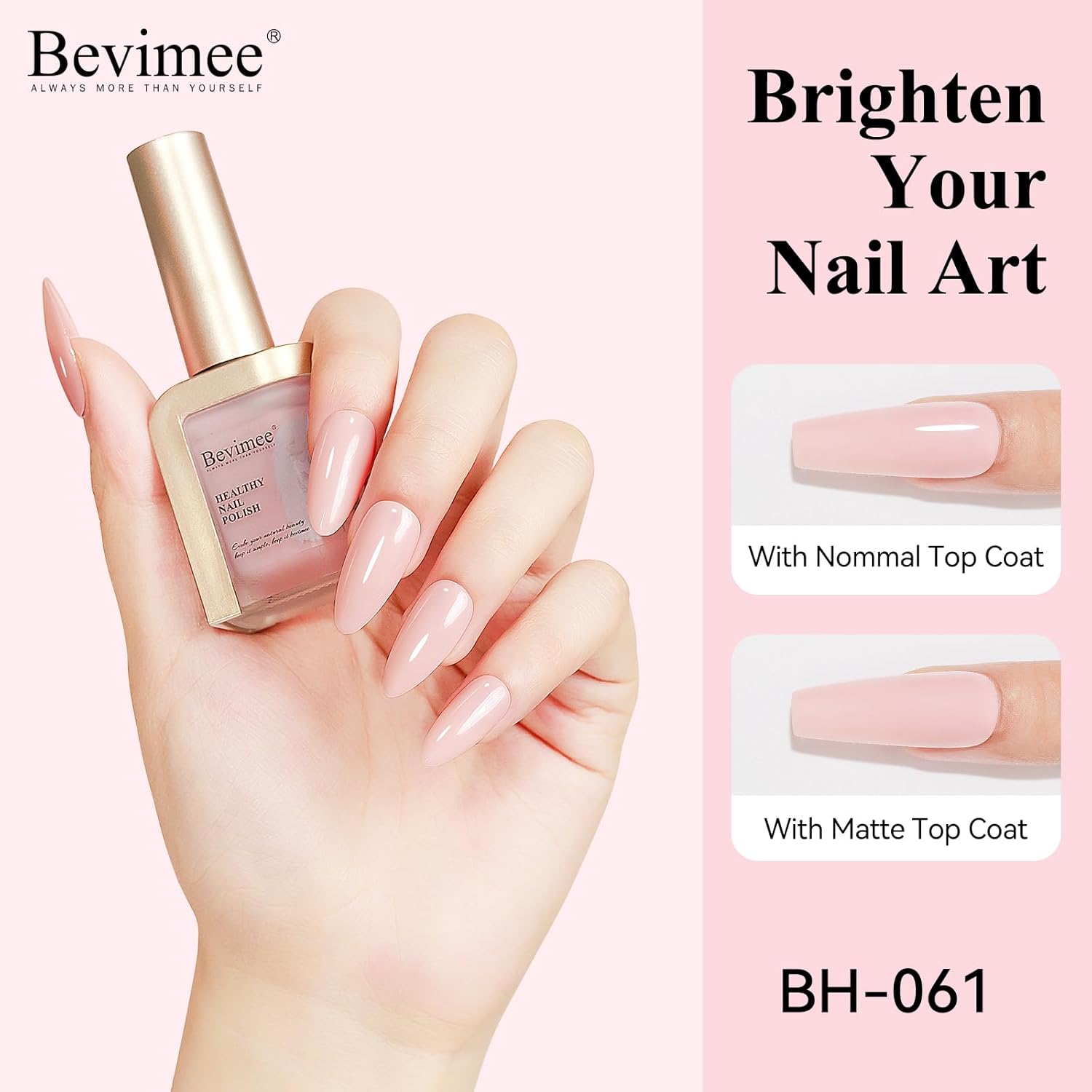 Nail Polish Nude Pink Quick Dry Sheer Color Nail Lacquer Non Gel Long Lasting Regular Fast Dry Fingernail Polish DIY Salon Gift For Women 12ML-Velvo Beauty