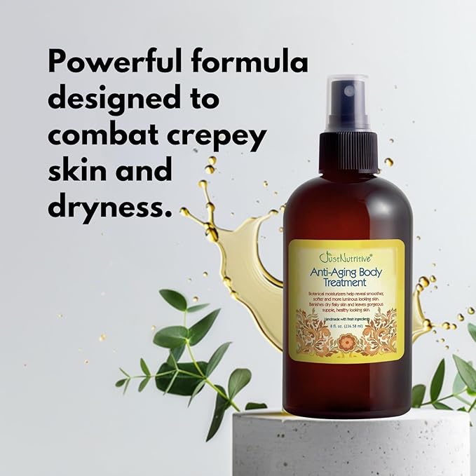 Just Nutritive Anti-Aging Body Treatment | Anti-Aging Moisturizer | Anti-Aging Skin Care | Body Oils | Body Moisturizer Skin Products For Anti-Aging 8 Fl Oz-Velvo Beauty