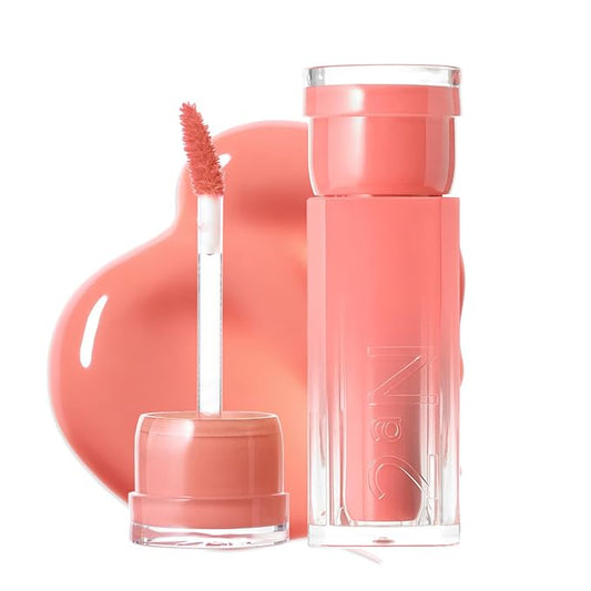 2aN Glaze Bouncing Tint – Lightweight, Moisturizing Lip Tint with High-Shine Finish, Smooth, Light Plumping, Comfortable Wear, Korean Makeup (Nudy Coco, 0.16 oz)-Velvo Beauty