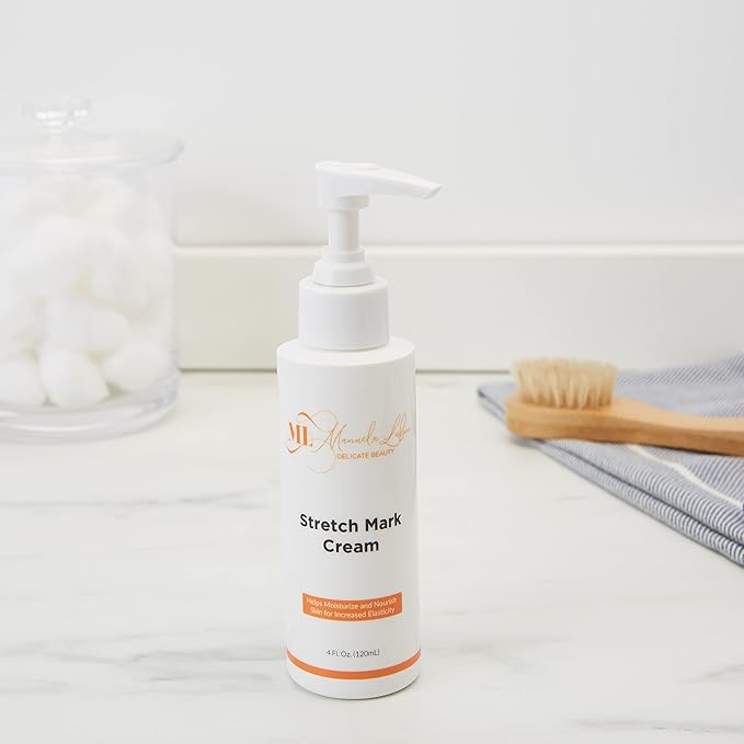 Stretch Mark Cream, Belly Butter & Scar Cream, Skin Care with Active Skin Repair, Stretch Mark Removal, For All Skin Types, 4 Oz - ML Delicate Beauty-Velvo Beauty