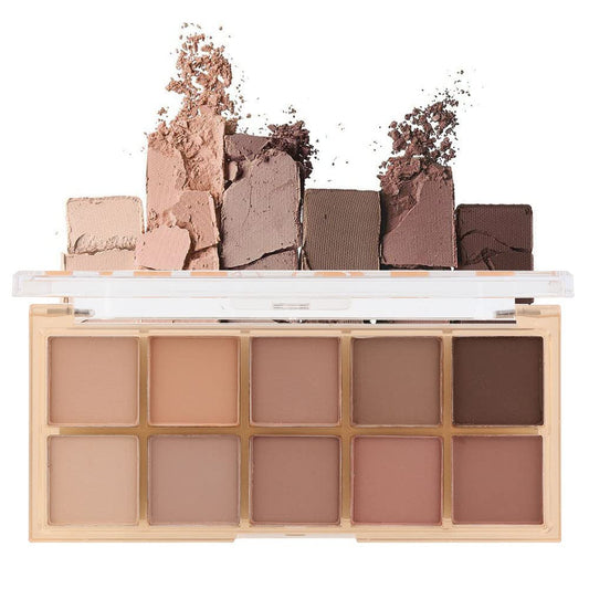 10 Colors Nude Pink Matte Eyeshadow Palette,Neutral Nude Eye Shadow Palette,Long Lasting Waterproof Travel Size Makeup Pallete,Vegan,Cruelty -free-Velvo Beauty