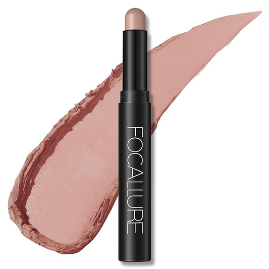 FOCALLURE Shimmer and Matte Cream Eyeshadow Stick,Smooth Brilliant Eye Brightener Pencil for Women,Long Lasting Waterproof Eye Shadow and Liners Makeup,Rosie-Velvo Beauty