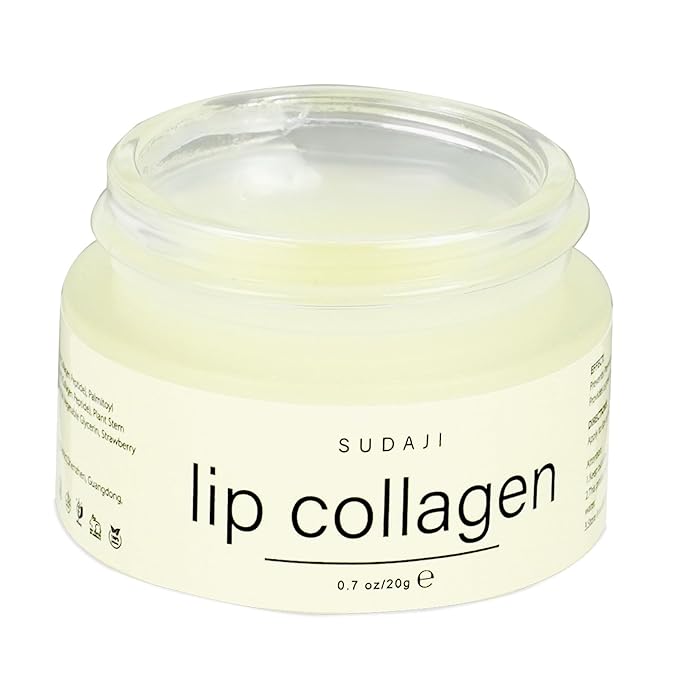 Lip Collagen + Peptide Complex, Collagen Lip Balm with Vitamins E, A -Lip Butter to Nourish & Hydrate Dry Cracked Lips, Moisturizing Lip Mask Overnight, Gentle exfoliating Lip Butter Balm-Velvo Beauty