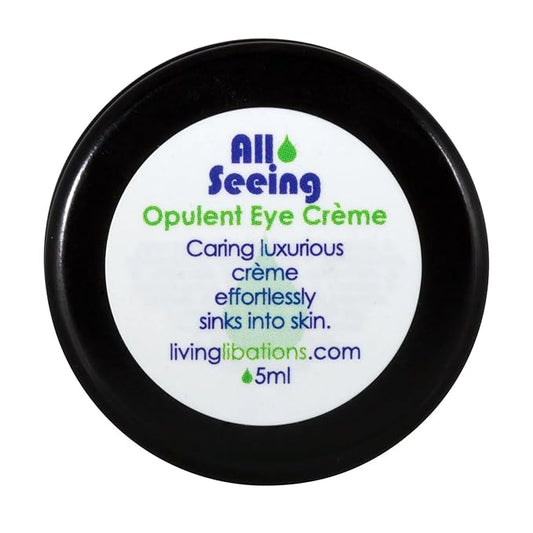 Living Libations - Organic All Seeing Opulent Eye Crème | Natural, Wildcrafted, Vegan Clean Beauty (0.17 oz | 5 mL)-Velvo Beauty