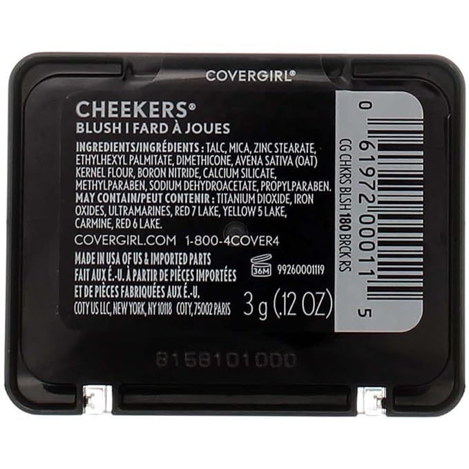 COVERGIRL Cheekers Blendable Powder Blush Brick Rose.12 oz (packaging may vary)-Velvo Beauty
