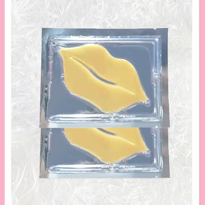 30 pieces of Moisturizing Collagen Crystal Lip Mask - Anti-Ageing & Anti Chapped, Reduce lip Wrinkles, Fade Lip Color, Make Skin Smooth And Firm Collagen Lip Pieces (Gold-Lip Mask) …-Velvo Beauty