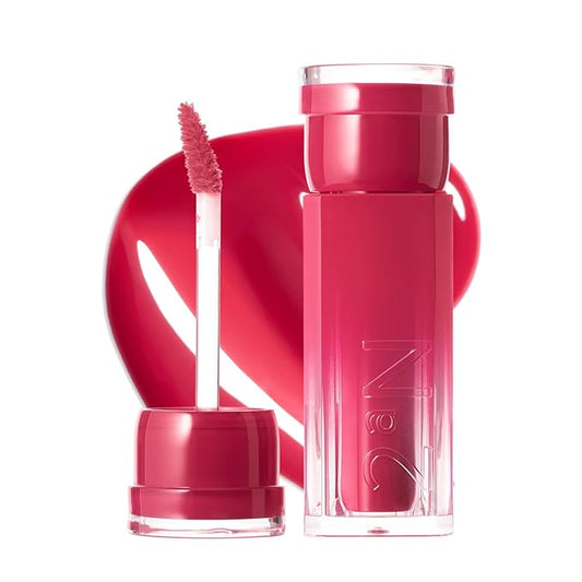 2aN Glaze Bouncing Tint – Lightweight, Moisturizing Lip Tint with High-Shine Finish, Smooth, Light Plumping, Comfortable Wear, Korean Makeup (Cherry Bite, 0.16 oz)-Velvo Beauty