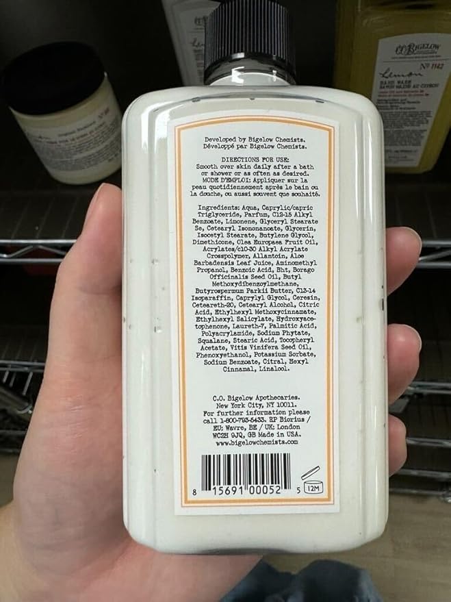 C.O. Bigelow Grapefruit Body Lotion, Village Perfumer Moisturizing Body Lotion with Aloe Vera, Borage Oil & Olive Oil, 10 Fl Oz-Velvo Beauty