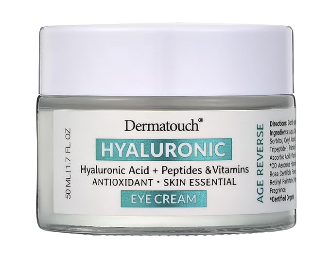 DERMATOUCH Hyaluronic Acid Eye Cream with Peptides & Vitamins, 1.7 fl oz-Velvo Beauty