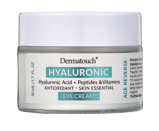 DERMATOUCH Hyaluronic Acid Eye Cream with Peptides & Vitamins, 1.7 fl oz-Velvo Beauty