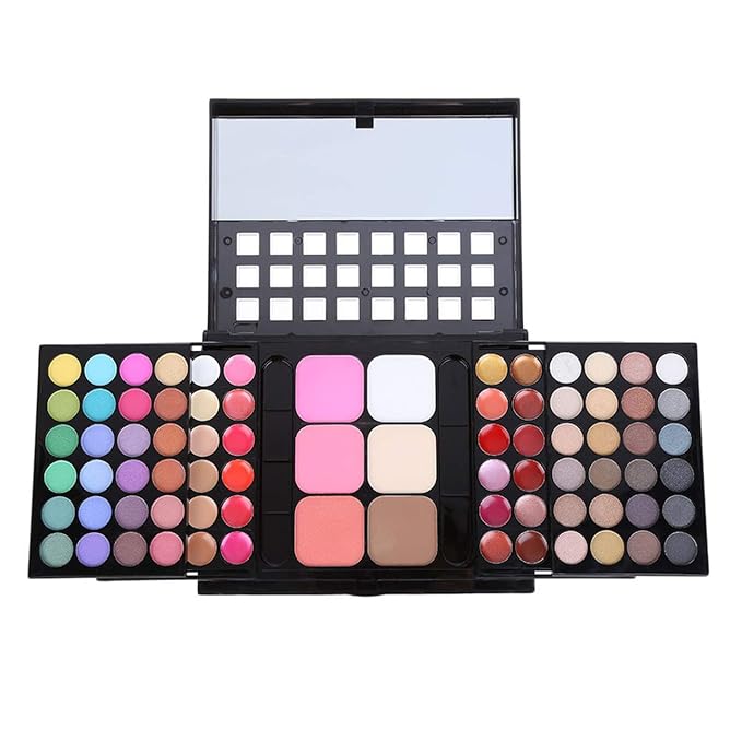 Pro Makeup Gift Set All in One Makeup Kit Cosmetic Contouring Kit 78 Colors Eyeshadow Palette with Face Blush, Lipgloss, Concealer and Eyeshadow Brushes- Ideal Holiday Gift Set#1-Velvo Beauty