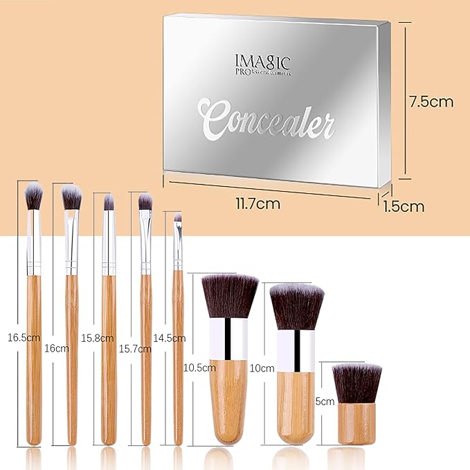 All In One Color Correcting Palette + 8 Makeup Brushes, 3D Cosmetics Cream Contour Highlighting Foundation Makeup Palette Long Lasting for Sculpt &Highlighting, Define Cheekbones-Velvo Beauty