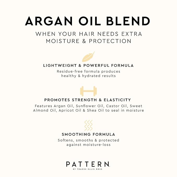 PATTERN Beauty by Tracee Ellis Ross Argan Oil Hair Serum, 3.9 Fl Oz, Rich Moisture and Shine Boost for Curlies, Coilies and Tight-Textured Hair, 3a-4c-Velvo Beauty