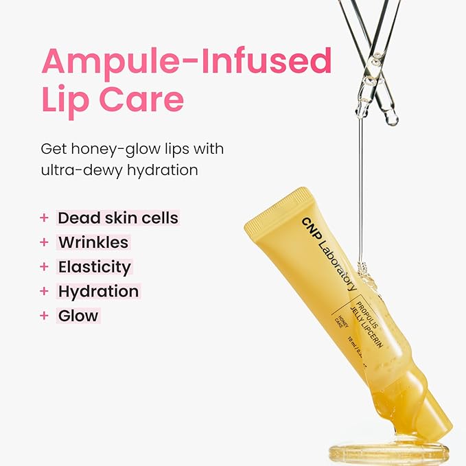 CNP Propolis Jelly Tinted Lipcerin™ - 03 Caramel Pudding, Hydrating Lip Balm & Gloss with Manuka Honey + Hyaluronic Acid, Korean Skincare, 0.3 fl.oz.-Velvo Beauty