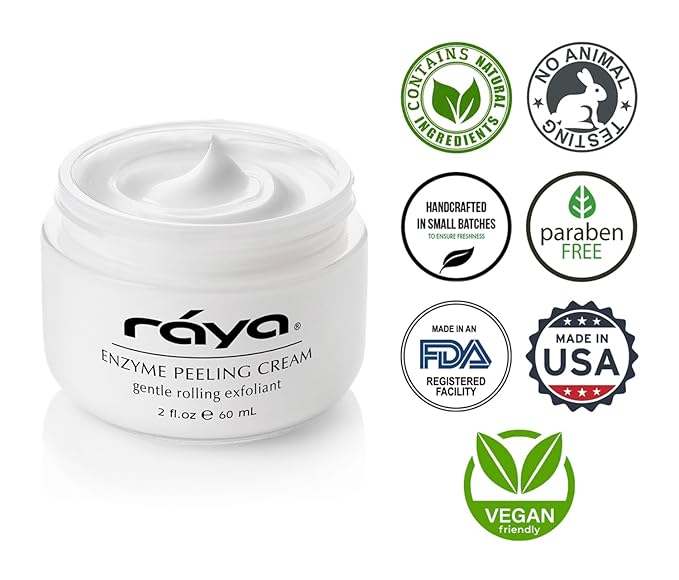 RAYA Enzyme Peeling Facial Cream (109) | Gentle, Exfoliating Treatment for Sensitive Skin | Cleanses, Polishes, and Improves Complexion-Velvo Beauty