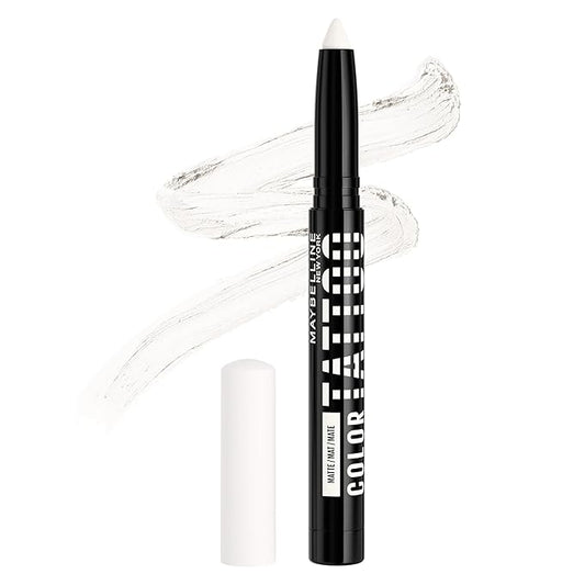 Maybelline Color Tattoo Longwear Multi-Use Eye Shadow Stix, All-In-One Eye Makeup for Up to 24HR Wear, I am Unmatched (Matte White), 1 Count-Velvo Beauty