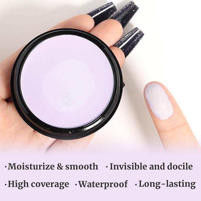 Kaely Color Correcting Concealer,Cream Pot Concealer Full Coverage,under Eye Concealer Palette for Conceals Dark Circles,Waterproof Foundation Face Makeup,09 Light Purple-Velvo Beauty