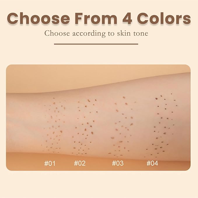 Freckle Pen,2 PCS Faux Freckle Stamp Waterproof,Fake Face Freckles Stain Makeup Long Lasting Quick Dry,Natural Lifelike Soft Dot Freck Pen 2PCS-02 Medium-Velvo Beauty