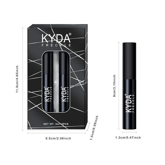 KYDA 2 Colors Liquid Freckle, Natural Freckle Makeup Pen, Longlasting Face Freckle Liquid Makeup, Soft Dot Sopt Pen Magic Freckle Color-Light Brown&Dark Brown-Velvo Beauty