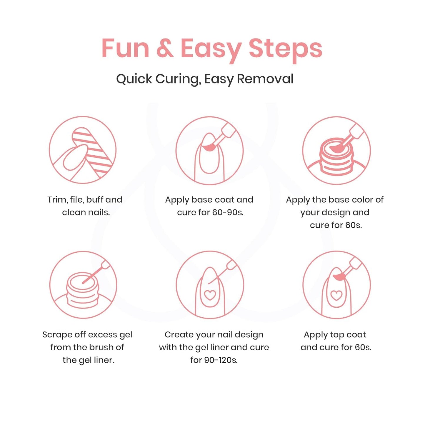 beetles Pink 12 Colors Nail Art Gel Liner, Summer Blue White Glitter Gel Nail Polish Painted Soak Off Uv Lamp Art Nails Red Yellow for Thin French Line Nails Manicure Gift for Women-Velvo Beauty