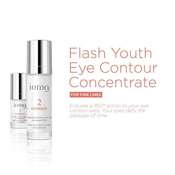 IOMA Paris - ENERGIZE Flash Youth Eye Contour Care - Eye Concentrate, Brightens Skin Tone and Erases Fine Lines, Eye Cream for Dark Circles & Puffiness, (30 ml)-Velvo Beauty