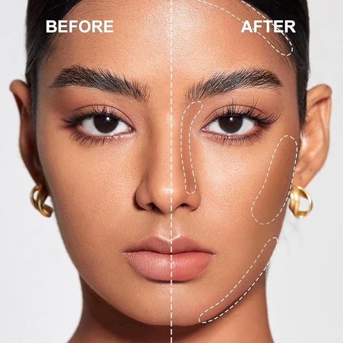 Multi-Use Makeup Cream Blush Stick, Unidollss 3-in-1 Buildable Contour Bronzer Blush Stick, Hydrating formula, All day wear, Easy Application with Thumb Puff Included (05 SUNSHINE)-Velvo Beauty