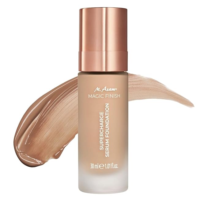 M. Asam MAGIC FINISH Supercharge Serum Foundation True Beige (1.01 Fl Oz) - Moisturizing Make Up & Firming Face Serum In One, Anti-aging CC Cream With Optimal Coverage & Hyaluronic Acid-Velvo Beauty