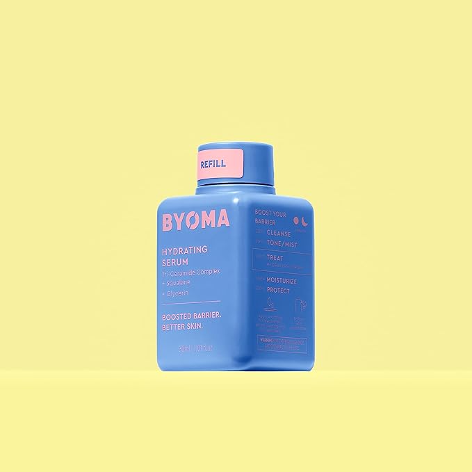 BYOMA Hydrating Serum Refill - Barrier Repair Serum - Moisturizing Face Serum with Squalane, Glycerin & Ceramides for Glowing, Dewy Skin - Hydrating Facial Serum for Dry Skin - 1.01 fl. oz Refill-Velvo Beauty
