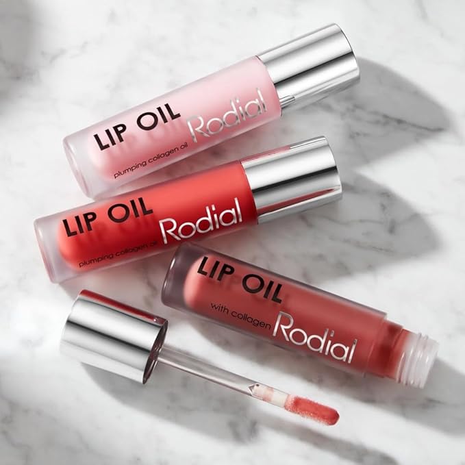 Rodial Plumping Collagen Lip Oil Sugar Coral 0.13fl.oz, Vegan Collagen-Infused Lip Oil with Macadamia and Jojoba Oil, Deep Hydration for Fuller-Looking Pout, Ultra-Nourishing Formula for Silky Lips-Velvo Beauty