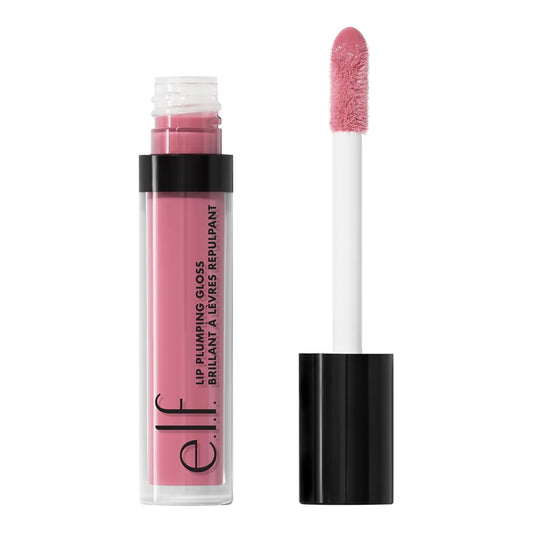 e.l.f. Lip Plumping Gloss, Hydrating, Nourishing, Invigorating, High-Shine, Plumps, Volumizes, Cools, Soothes, Sparkling Rosé, Shimmer, 0.09 Oz-Velvo Beauty