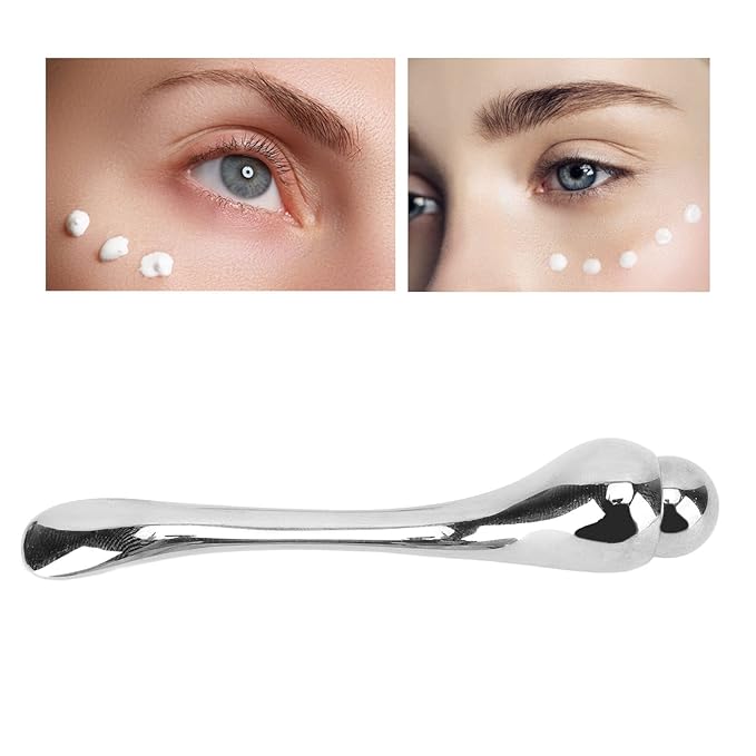 Eye Cream Massage Stick Magnetic Double Head Eye Cream Applicator for Facial Skin Care Silver-Velvo Beauty
