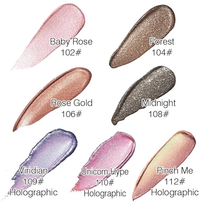 Glitter Eyeshadow,Makeup For Eyes Liquid Shimmer Sparkle Glow Light Colors Pencil Stick Shiny Long Lasting Waterproof Shining Eye Shadow Sets Metallic Pigments Metals Gloss Sparkling Pen Kit (A109)-Velvo Beauty