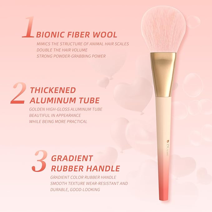 DUcare Makeup Brushes Set 14Pcs Love Struck Makeup Brush Set Premium Synthetic Kabuki Foundation Blending Face Powder Blush Concealers Eye Shadows Brushes-Velvo Beauty