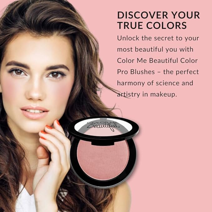 Color Pro Blush by Color Me Beautiful, Pressed Powder Blush with Buildable Coverage, Complexion Enhancing Makeup-Velvo Beauty