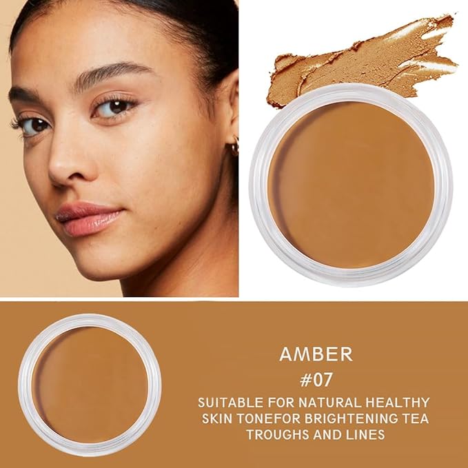 Kaely Cream Pot Concealer Full Coverage Set,Conceal Brighten Dark Circles,under Eye Brightener Color Correcting Concealer,Waterproof Foundation Palette with Brush,corrector de ojeras,Vegan Makeup,07-Velvo Beauty