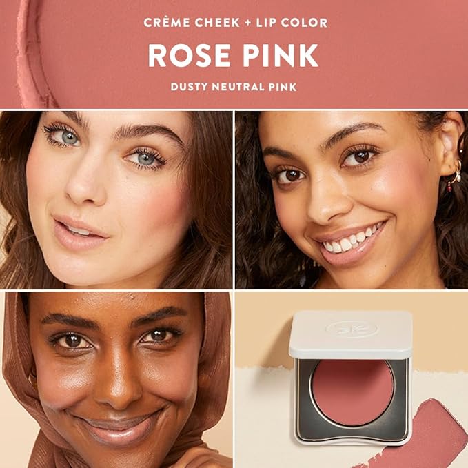 Honest Beauty 2-in-1 Creme Cheek Blush + Lip Color | EWG Verified, Vegan + Cruelty Free | Rose Pink, .1 oz-Velvo Beauty