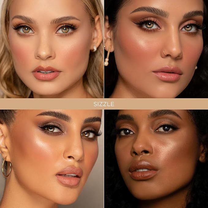 Sigma Beauty Highlighter Makeup – Illuminating Highlighting Powder for Face, Sheer Glimmer Face Highlighter for Cheeks, Cupid’s Bow, & Brow Bone (Sizzle, Rosy Gold Metallic)-Velvo Beauty