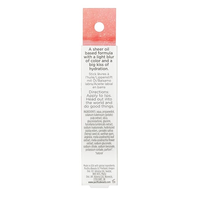 Pacifica Glow Stick Lip Oil - Pale Sunset Women 0.14 oz-Velvo Beauty
