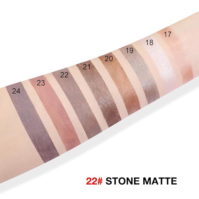 evpct Stone Matte Cream Eye Shadow Brightener Sticks Set for Eyes, Stone Matte Pencil Eye shadow Applicator Stick Pen Palette Makeup Waterproof sombras en crema para ojos 22#-Velvo Beauty