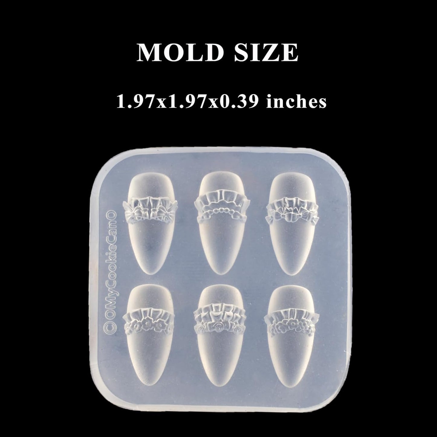 Nail Mold for Nail Art 3D Flowers Nail Charms Cream Lace Pleated Skirt French Design Mold DIY Manicure 3D Carving Template-Velvo Beauty