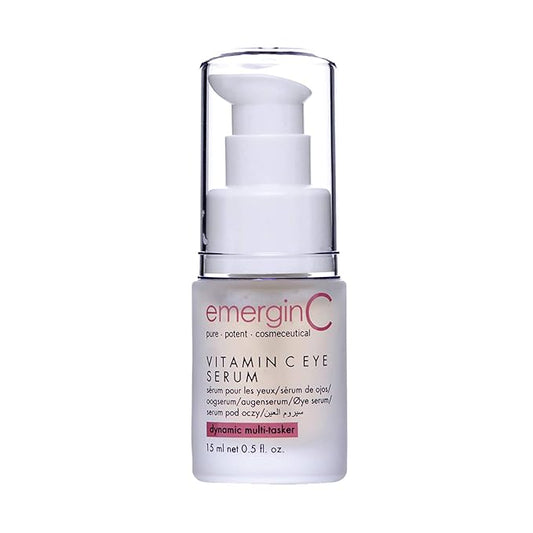 emerginC Vitamin C Eye Serum 12% - Gentle Eye Serum with Chamomile + Grape Seed Extract to Target the Appearance of Fine Lines, Puffiness + Pigmentation (0.5 oz, 15 ml)-Velvo Beauty