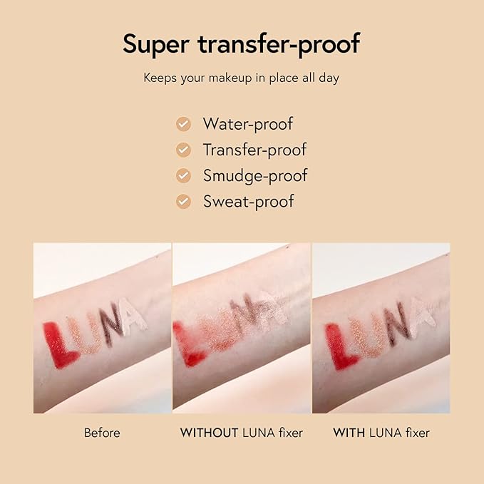 LUNA Long Lasting Setting Fixer Spray 3.3 fl oz, Weightless with Micro-Fine Mist, Natural Finish, Non-Drying Formula for All Skin Types, Korean Makeup-Velvo Beauty