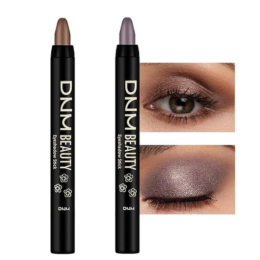 evpct 2Pcs Cream Eyeshadow Sticks Set for Eyes Waterproof, Cocoa Shimmer & Smoky Amethyst Shimmer Matte Eye shadow Stick Pencil Pen Bulk sombras en crema para ojos 21+24-Velvo Beauty