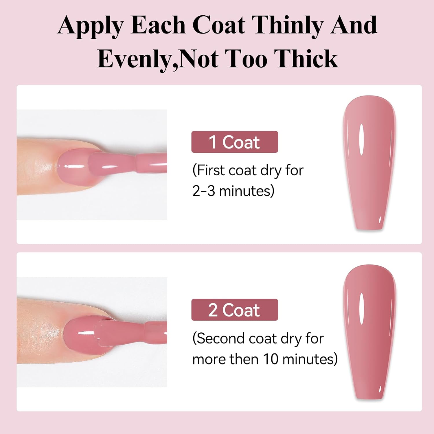 Nail Polish Quick Dry Pink Nail Lacquer Sheer Color, Regular Fast Drying Fingernail Polish Bulk Non Gel Long-Lasting DIY Salon Gift For Women-Velvo Beauty